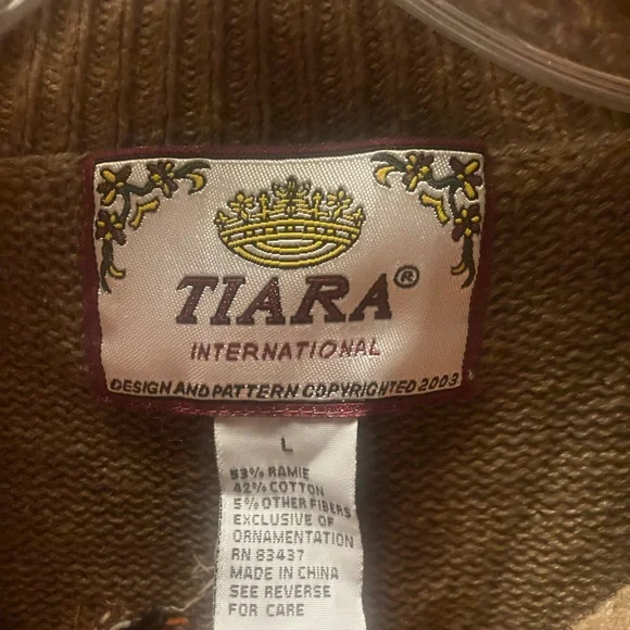 Tiara Brown Knit Sweater - Picture 5 of 7